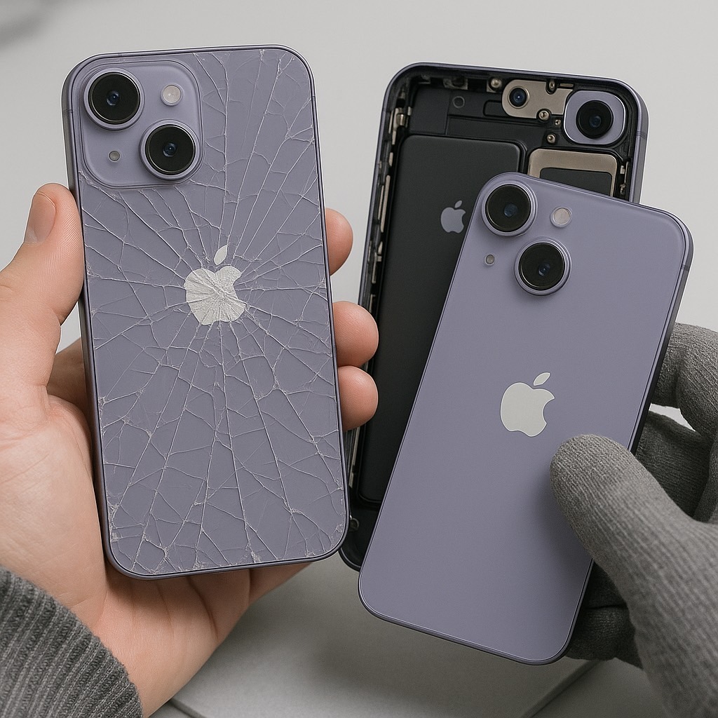 【iPhone14 背面ガラス割れ】放置すると危険！？修理はスマートクールイオンレイクタウンmori店へ！